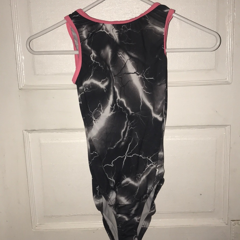 GK Elite Black/Pink Lightning Leotard